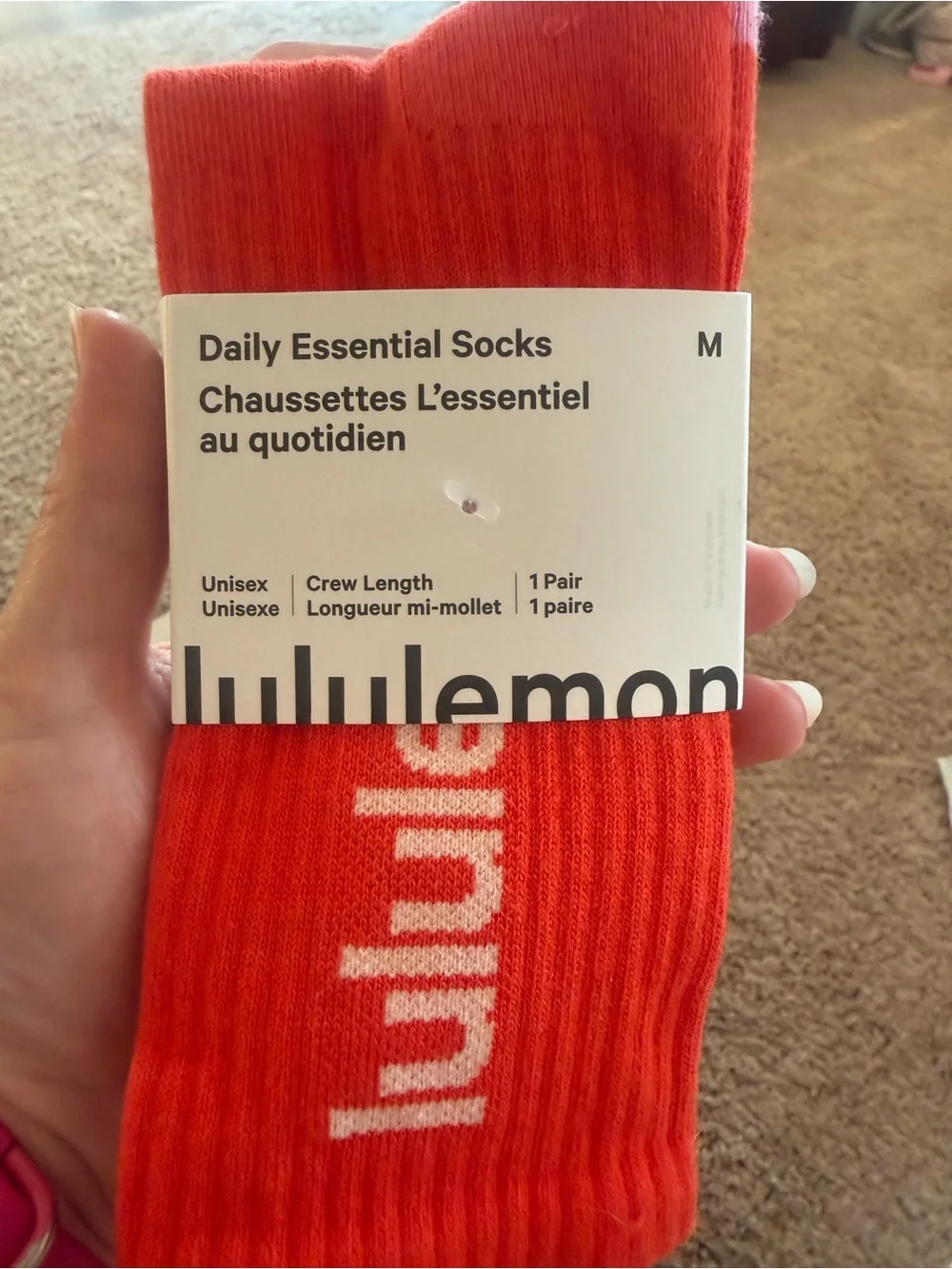 lululemon athletica Crew Daily Essential Socks - Red